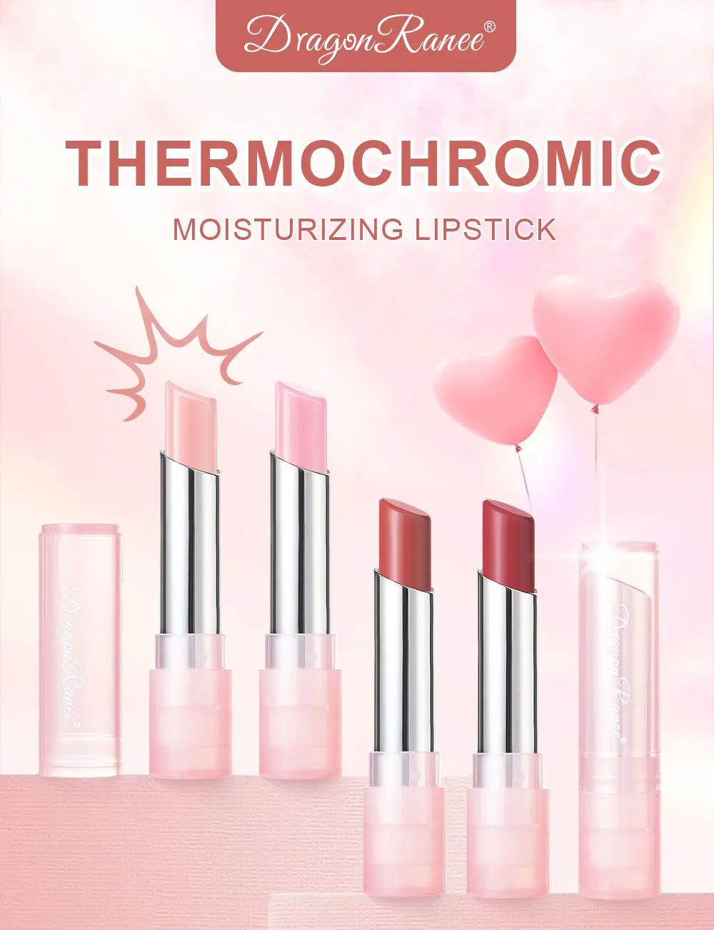 Moisturizing Temperature-Changing Color-Changing Lip Balms Long-Lasting Smudge-Proof Waterproof Lipsticks for Hydration Repair