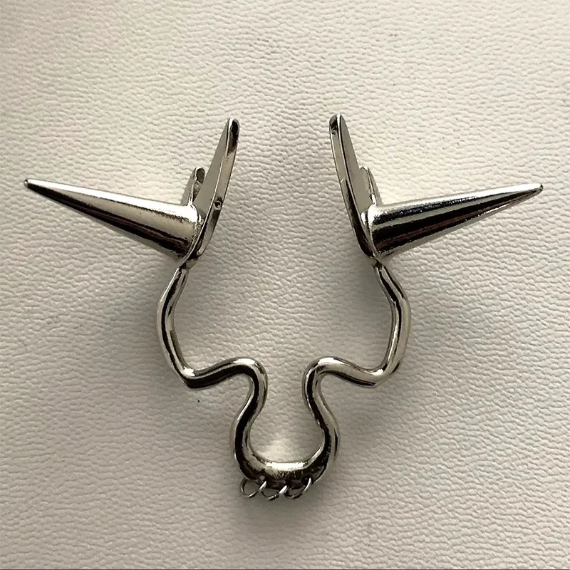 Fake Piercings Nose Hoop Punk Pointed Cone Nose Ring Jewelry Unisex Gothic Nasal Ring Street Rock Design Accessories Gift