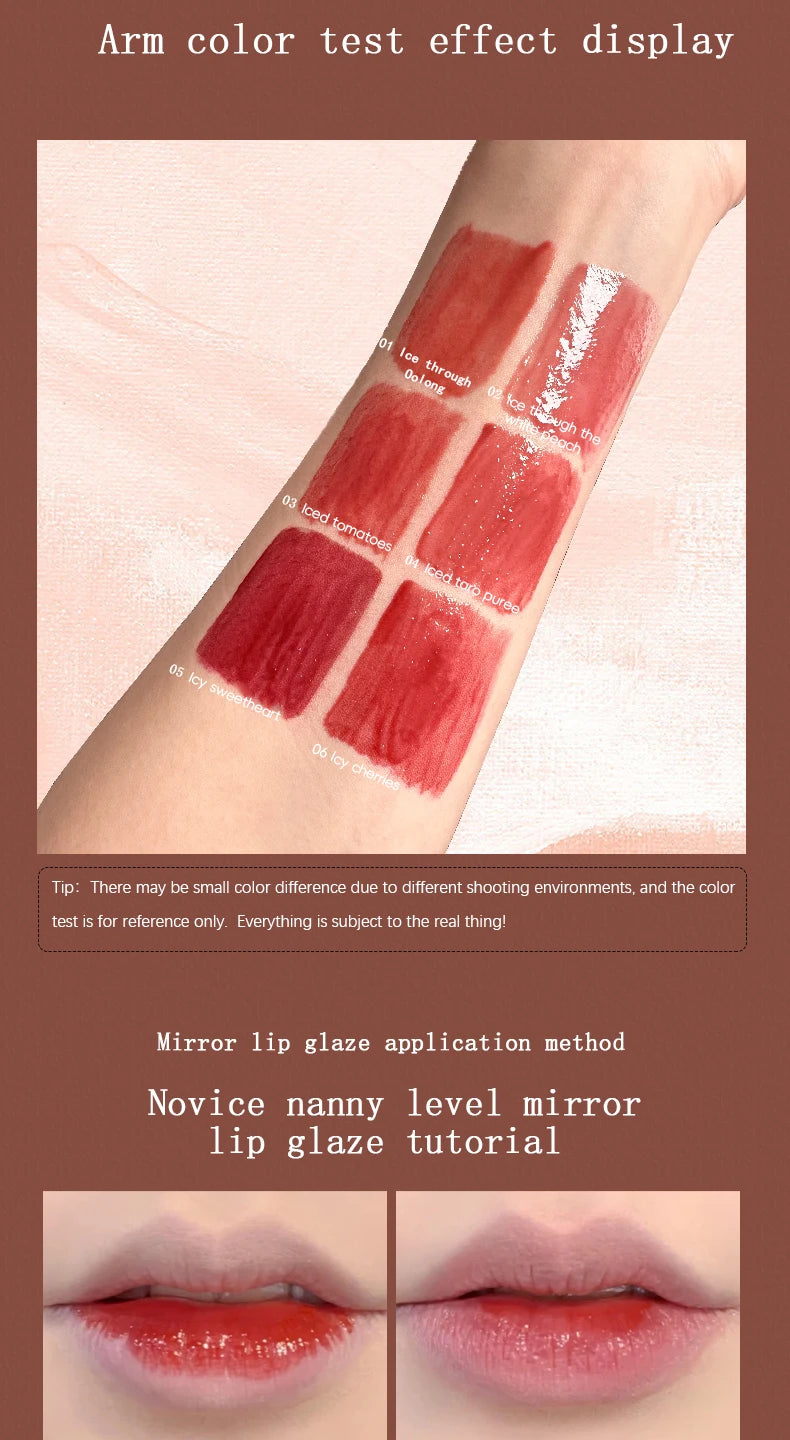 Lip Gloss Long-lasting Moisturizing Waterproof Non-fading Mirror Moisturizing Lip Gloss Women's Cosmetics