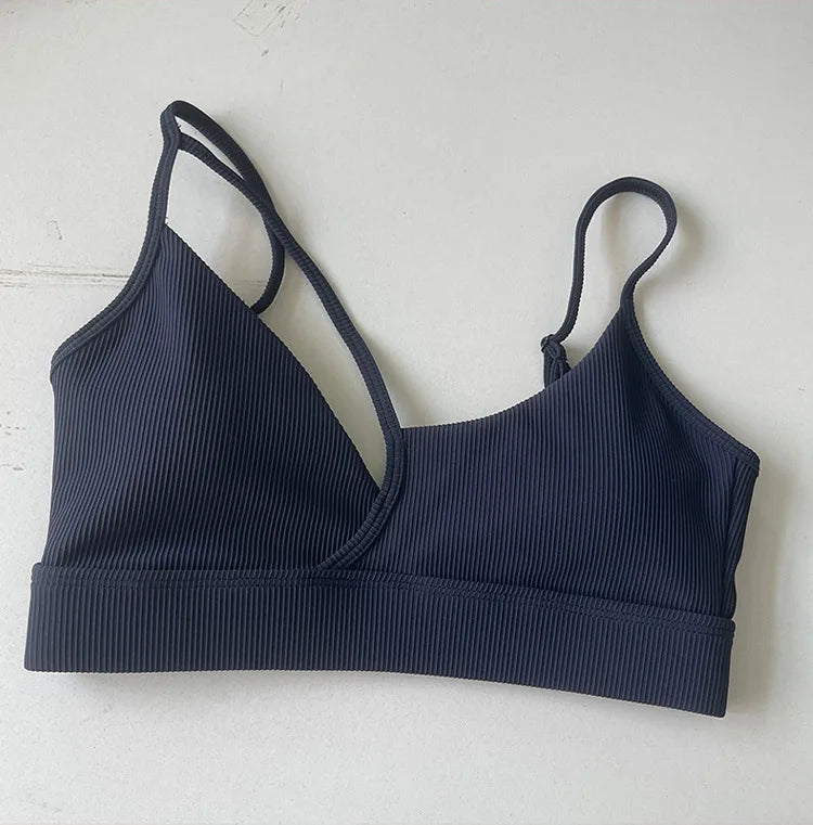 Sports bra for women, sexy bra with shoulder support, dance and fitness clothing, new summer