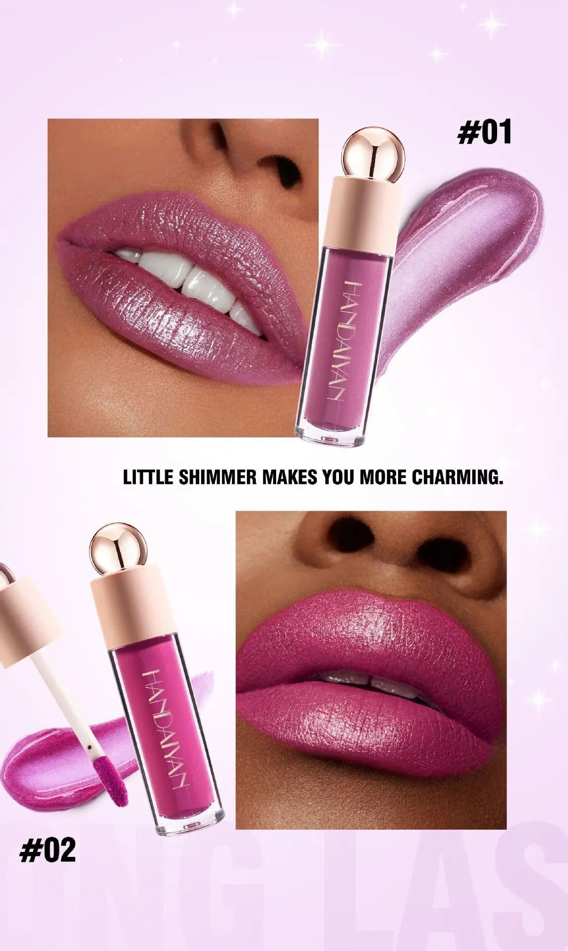 Liquid Lipstick – Pearl Shimmer Gloss Finish, Transfer-Proof & Waterproof Long-Wear Lip Color with Smooth Glide and High Shine