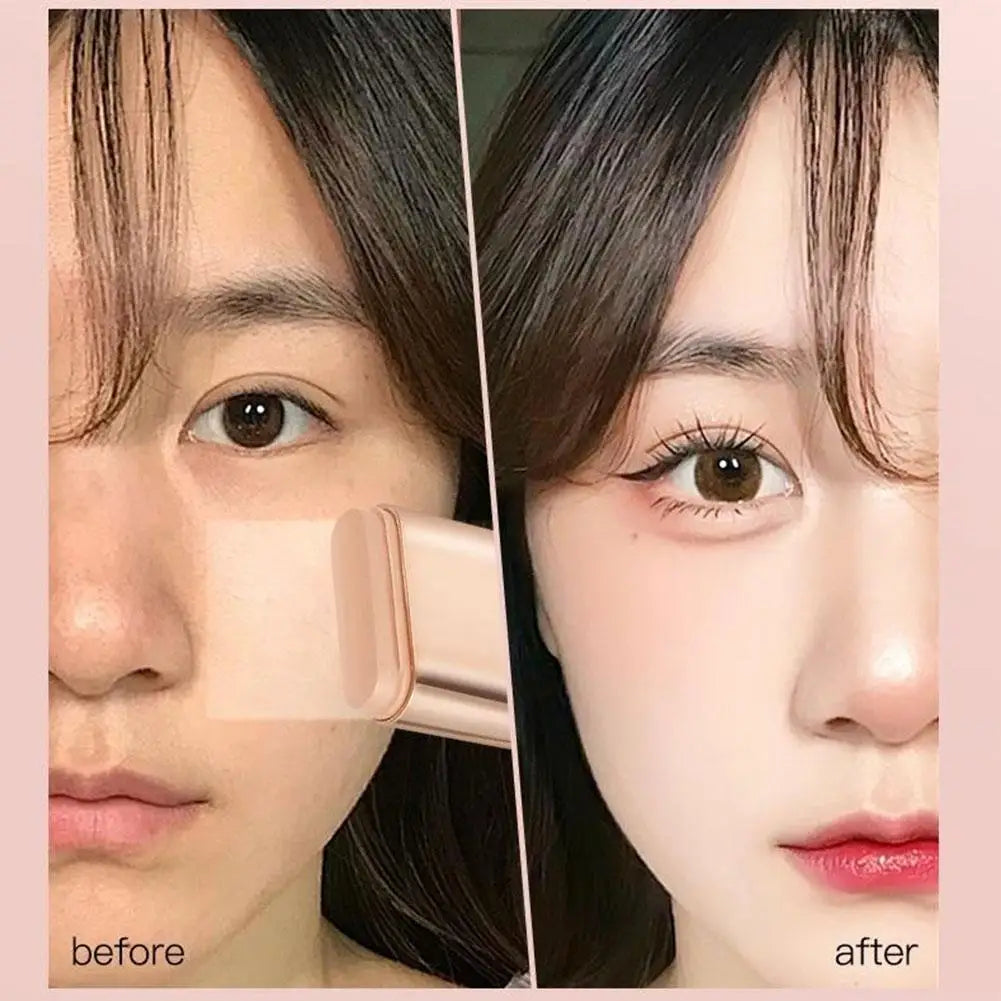 Double head with brush Foundation Stick Long Lasting Waterproof Sweatproof High Coverage Foundation Light Concealer Foundation