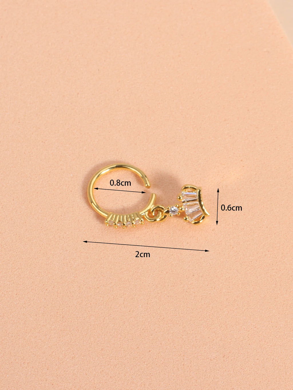 Nose Rings Hoop for Women Men Body Piercing Jewelry Cartilage Earring Nose Dangling CZ Cross Crown Starfish Dangle Nose Ring