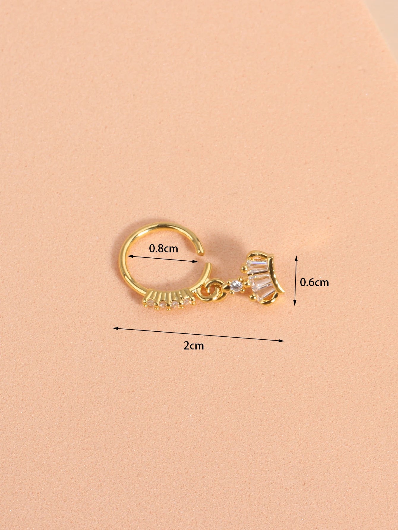 Nose Rings Hoop for Women Men Body Piercing Jewelry Cartilage Earring Nose Dangling CZ Cross Crown Starfish Dangle Nose Ring