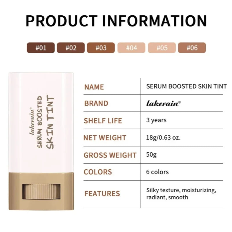 Stick Foundation Boosted Skin Tint Foundation Stick Smooth Plumper Hight Coverage Travel Bronze Foundation Stick Makeup