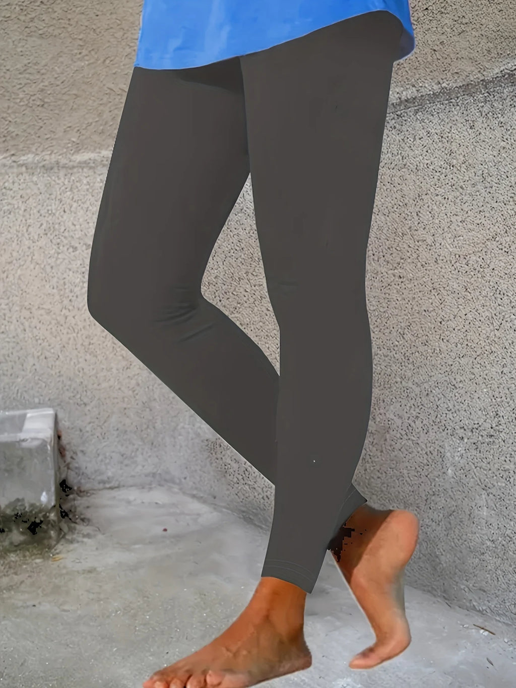 Women's Elegant Tight-Fitting Leggings, Comfortable and Simple Long Pants with Elastic Waistband