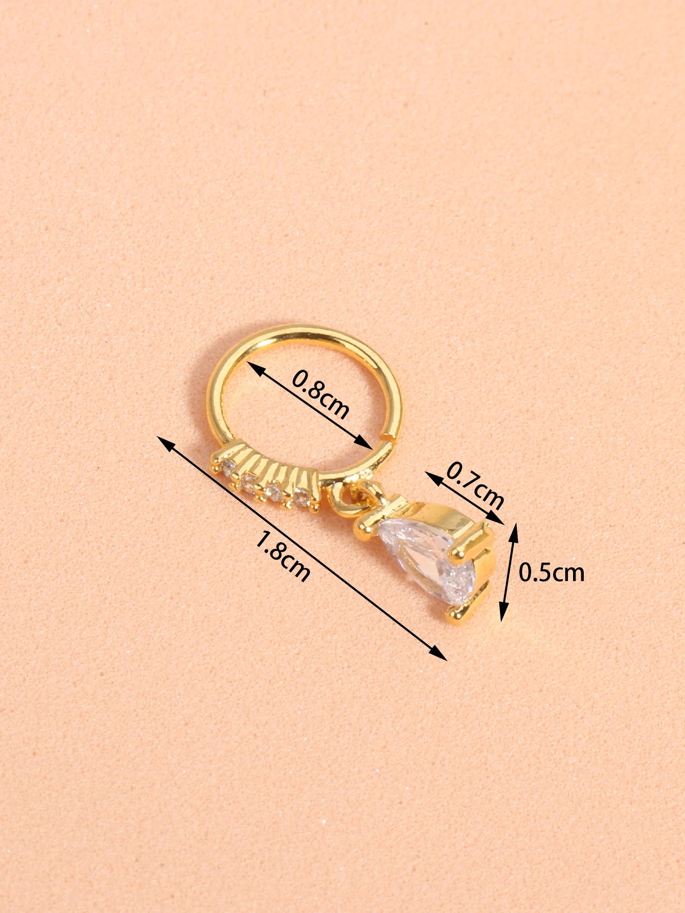 Nose Rings Hoop for Women Men Body Piercing Jewelry Cartilage Earring Nose Dangling CZ Cross Crown Starfish Dangle Nose Ring