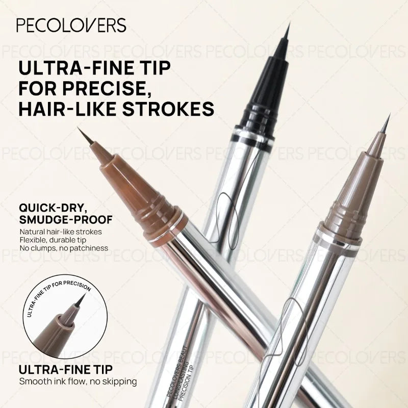 Ultra-fine Eyebrow Pencil with Silver Rod, Multiple Colors To Choose From, Filling in Eyebrows, Waterproof and Sweatproof