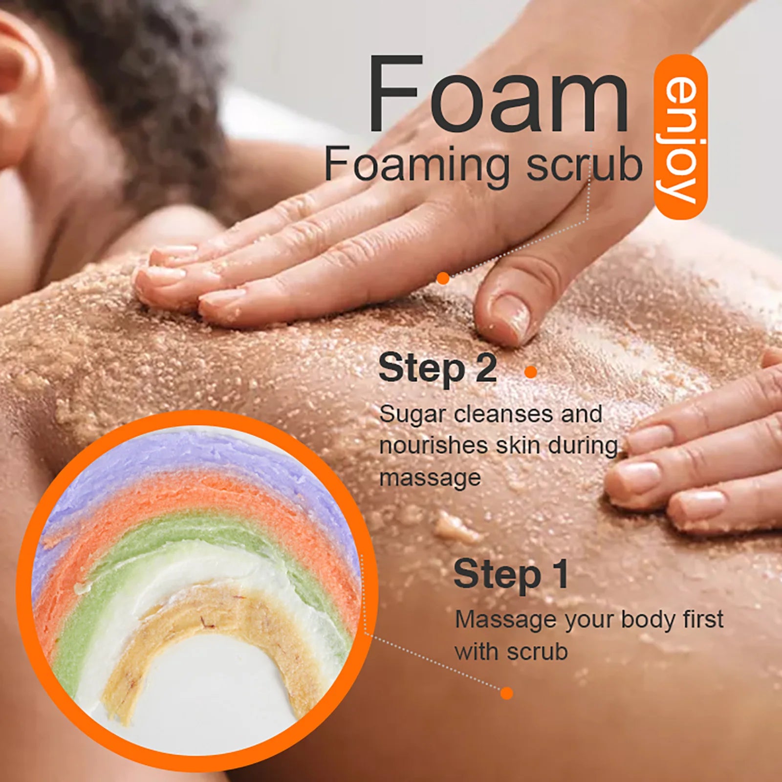 LKIAE Exfoliating & Lightening & Anti-aging Foaming & Brightening Cleansing Scrub, For All Skin Types, For Face and Body