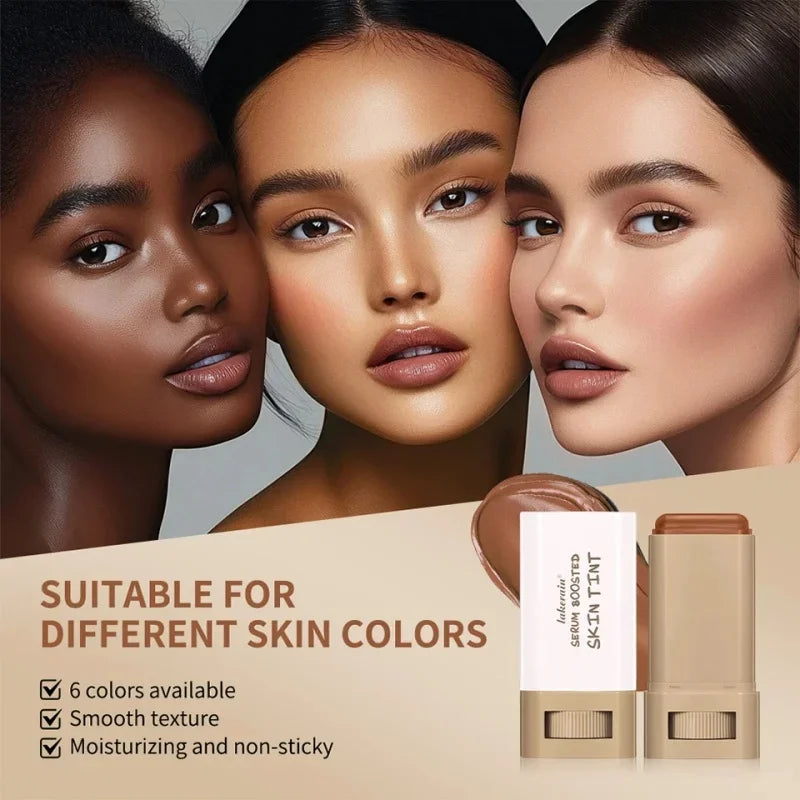 Stick Foundation Boosted Skin Tint Foundation Stick Smooth Plumper Hight Coverage Travel Bronze Foundation Stick Makeup