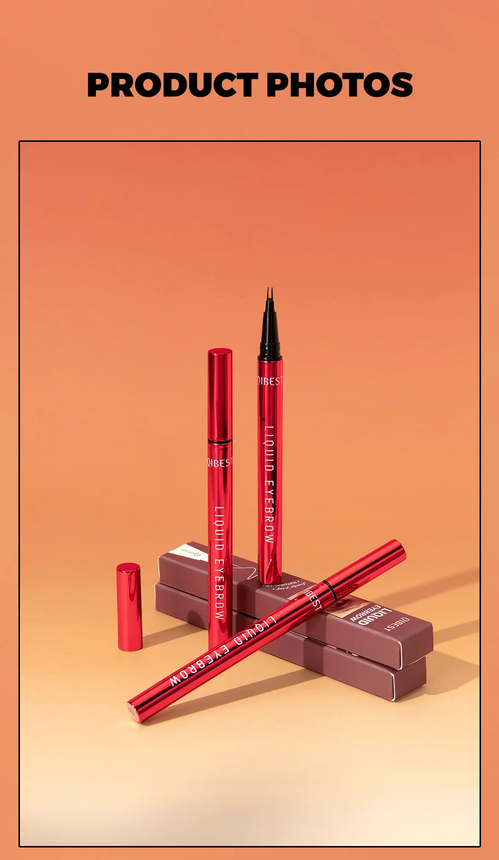 Eyebrow pencil waterproof and oil-proof, not easy to smudge, dark brown, light brown, with distinct roots