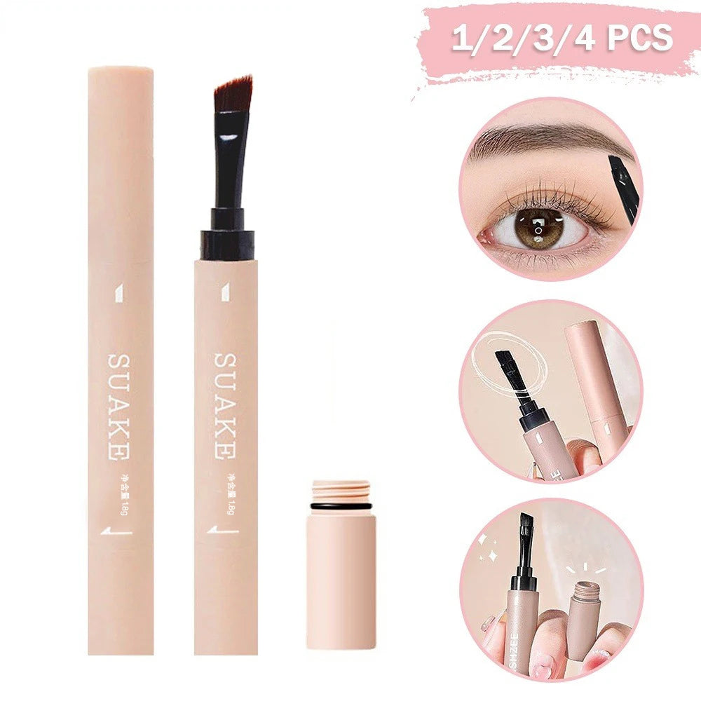 Double-ended eyebrow gel, waterproof, sweat-proof and smudge-proof, eyebrow pencil with brush