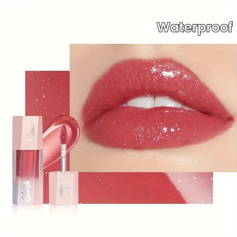 Glitter Liquid Lipstick, Shiny Finish, Smooth & Long-Lasting Waterproof Lip Oil, Gorgeous Lip Makeup Gift For Women