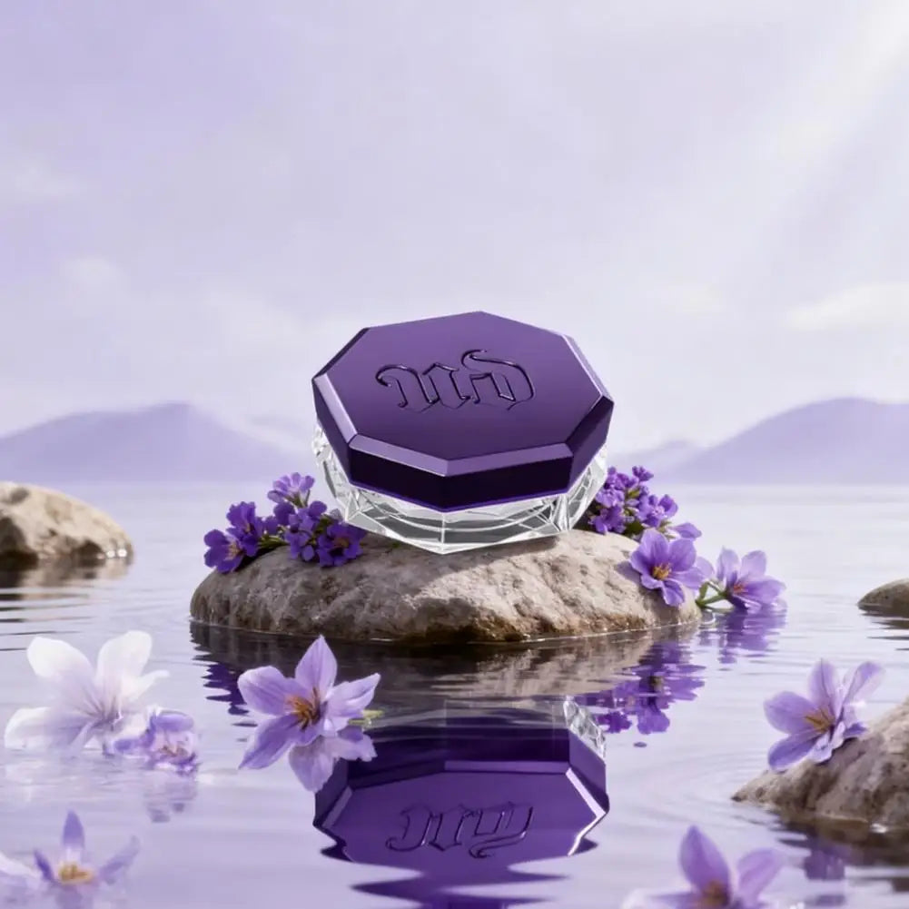 10g Meteorite Fine Setting Powder With Makeup Brush Set - Strong Powder Gripping Soft Cosmetic Brush Loose Powder Face Makeup