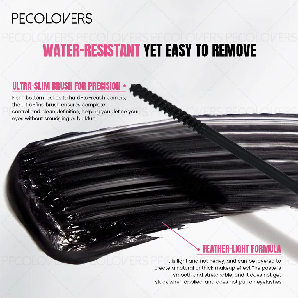 Waterproof, Creates Thicker, Longer and Curled Eyelashes, Precision Brush Head, No Clumping, Black Mascara, Christmas Gift