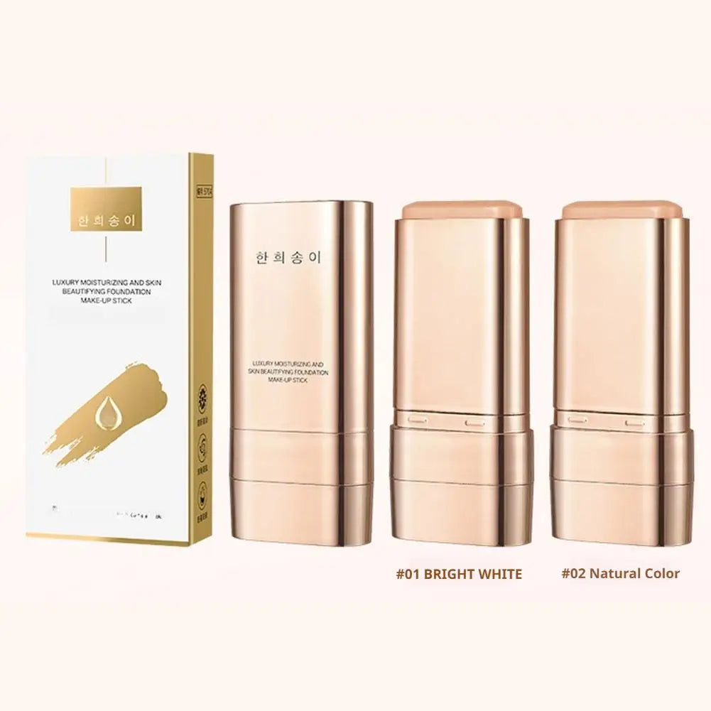 Double head with brush Foundation Stick Long Lasting Waterproof Sweatproof High Coverage Foundation Light Concealer Foundation