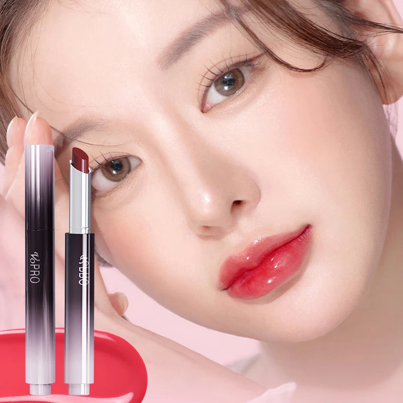 Moisturizing Water Light Lipstick,Mirror Gloss Jelly Gel Lip Gloss,Long-Lasting,Waterproof,Lightweight,Nourishing & Hydrating