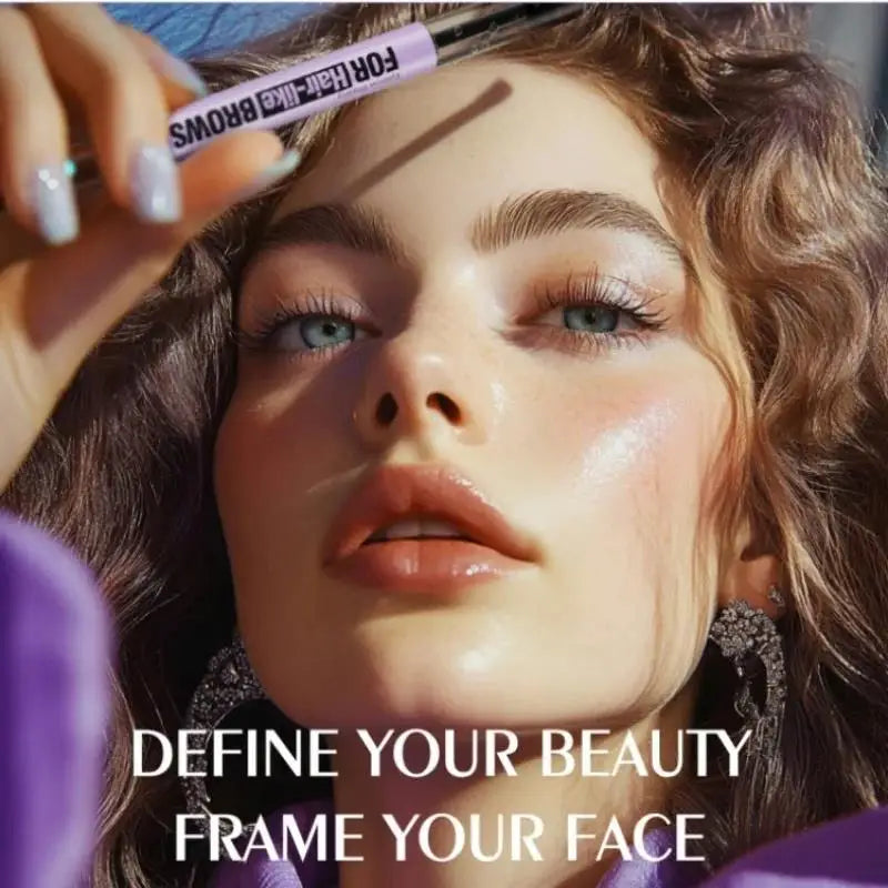 Waterproof Eyebrow Pencil 2in1 Liquid Gel Pen Long Lasting Cream Makeup Kit Four Claw Double End Natural Brow Styler