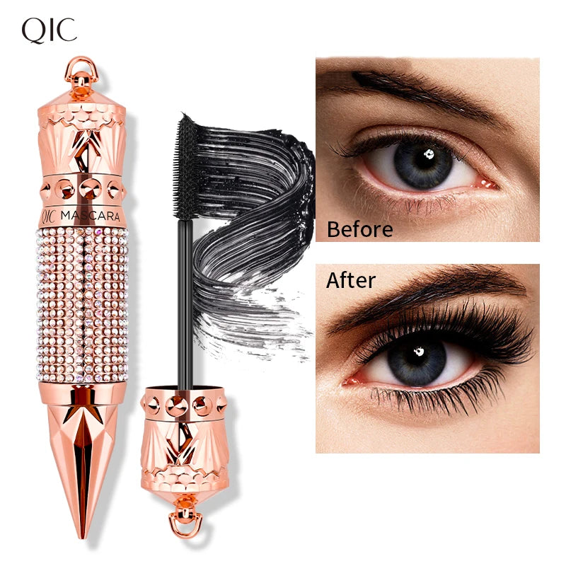 QIC Mascara with Large Brush Head, Easy to Apply, Non-Clumping, Non-Fading