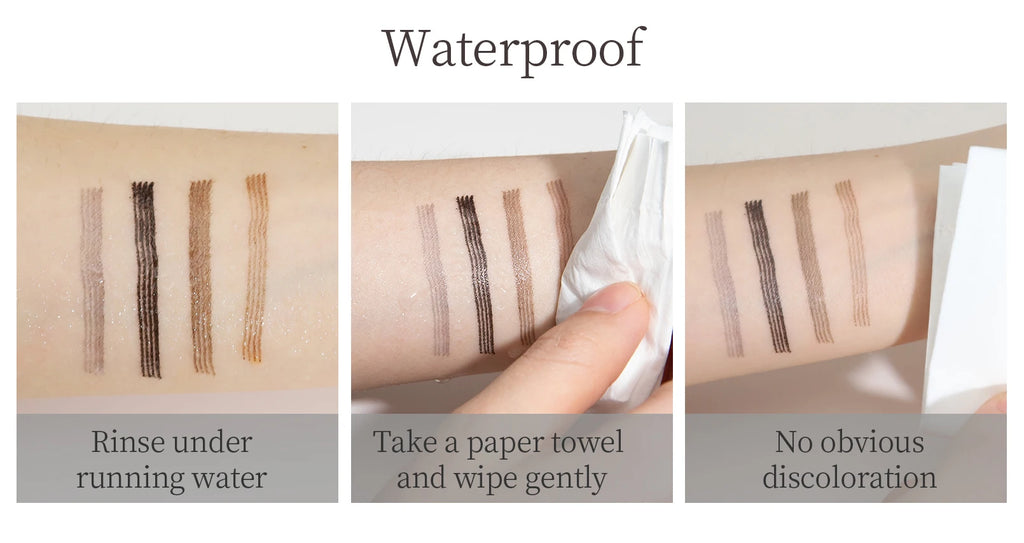 Eyebrow Pencil Liquid Waterproof Eyebrow Pencil Smudge-proof Brow Pencil With 4 Tip Microblade Eyebrow Pen Long-lasting Natural