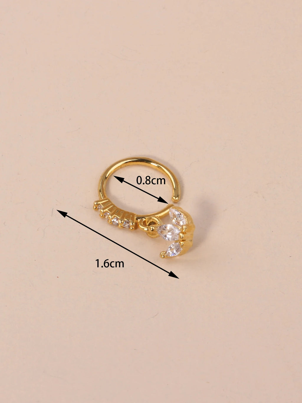 Nose Rings Hoop for Women Men Body Piercing Jewelry Cartilage Earring Nose Dangling CZ Cross Crown Starfish Dangle Nose Ring