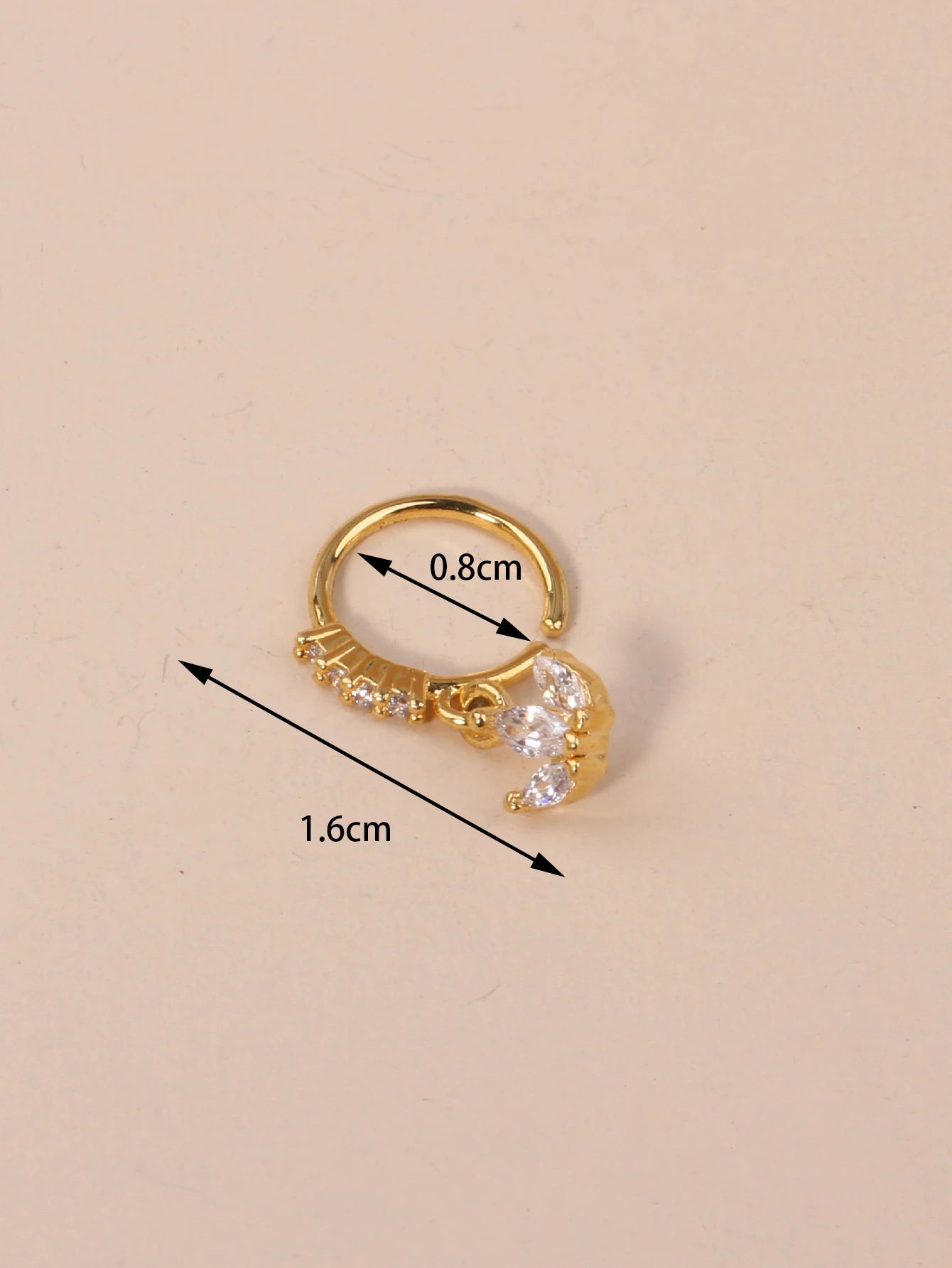 Nose Rings Hoop for Women Men Body Piercing Jewelry Cartilage Earring Nose Dangling CZ Cross Crown Starfish Dangle Nose Ring