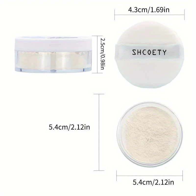 Loose Powder Honey Pearlescent Powder Makeup Setting Powder Matte Finish Oil Control Waterproof Full Coverage Powder Foundation