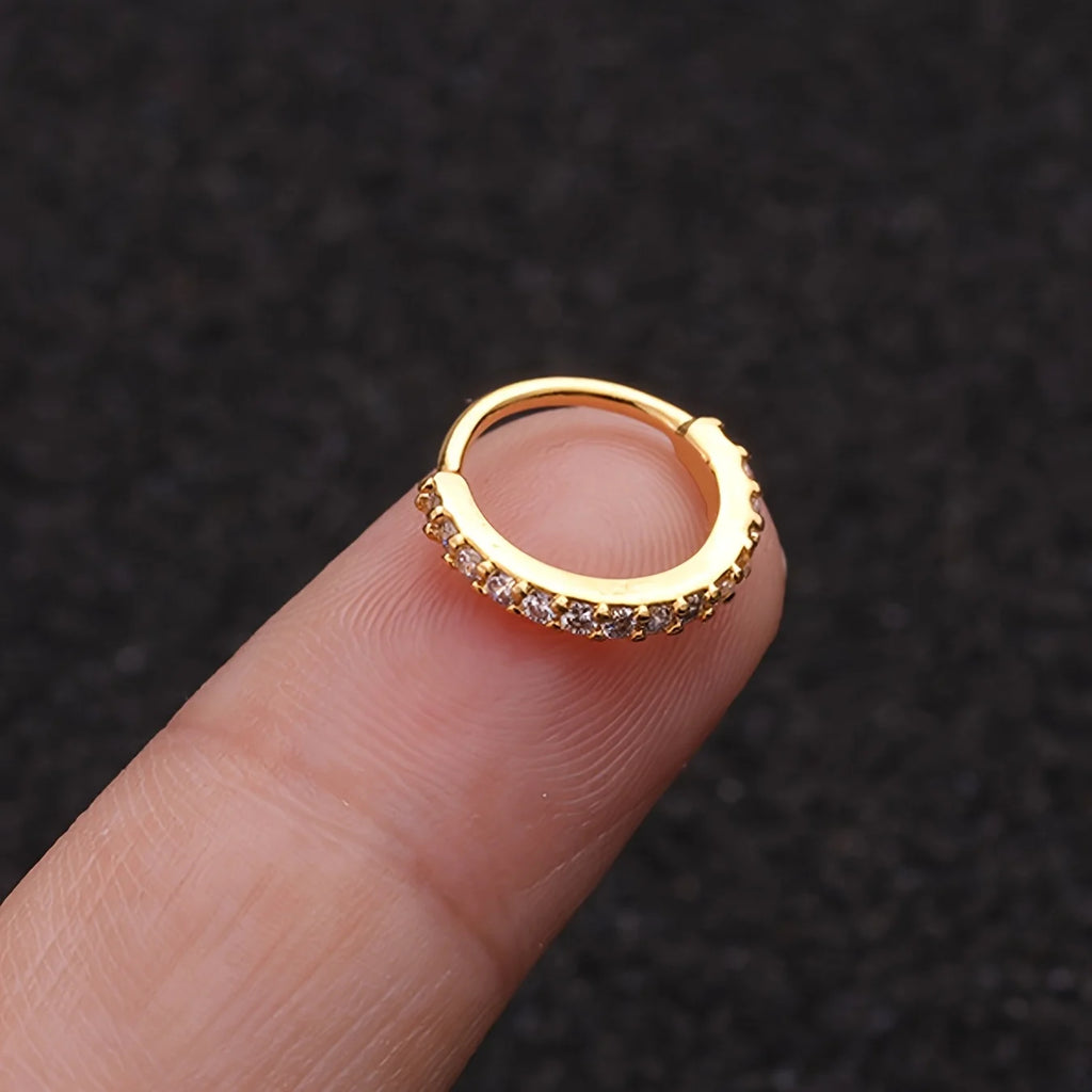 1pc 20G Nose Ring Earrings, Stainless Steel Hypoallergenic Piercing Jewelry, Fashionable Minimalist Retro Chic