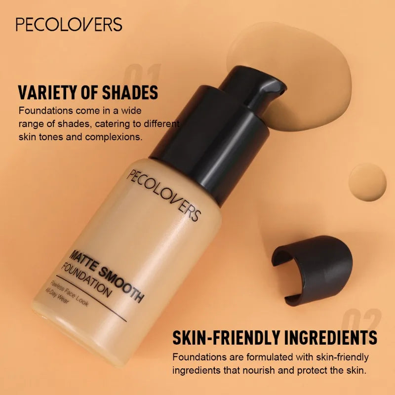 Facial Liquid Foundation 30ml High Coverage Waterproof and Sweatproof Concealer Makeup Foundation Liquid Foundation Makeup