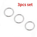 3pcs Nose Rings Hoop Hinged Clicker Segment Nose Rings Ear Cartilage Ring Clip Stainless Steel Ear Nose Body Piercing Jewelry