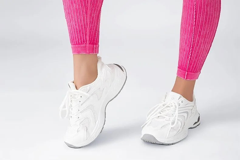 Women Striped Leggings V Back Fashion Gym Outdoor Fitness Athletic Workout Elastic Leggins Yoga Pants Sports Training Tights