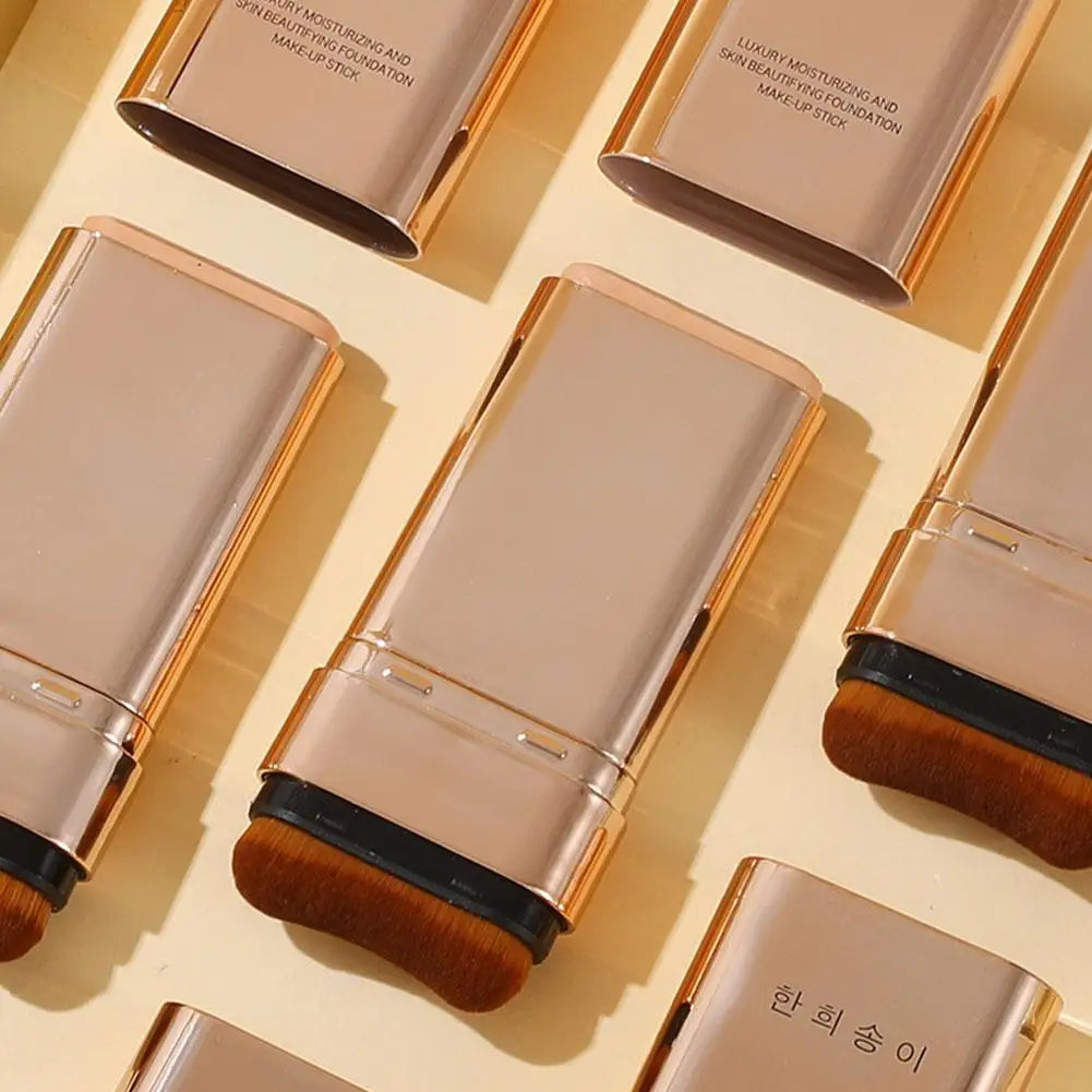Double head with brush Foundation Stick Long Lasting Waterproof Sweatproof High Coverage Foundation Light Concealer Foundation