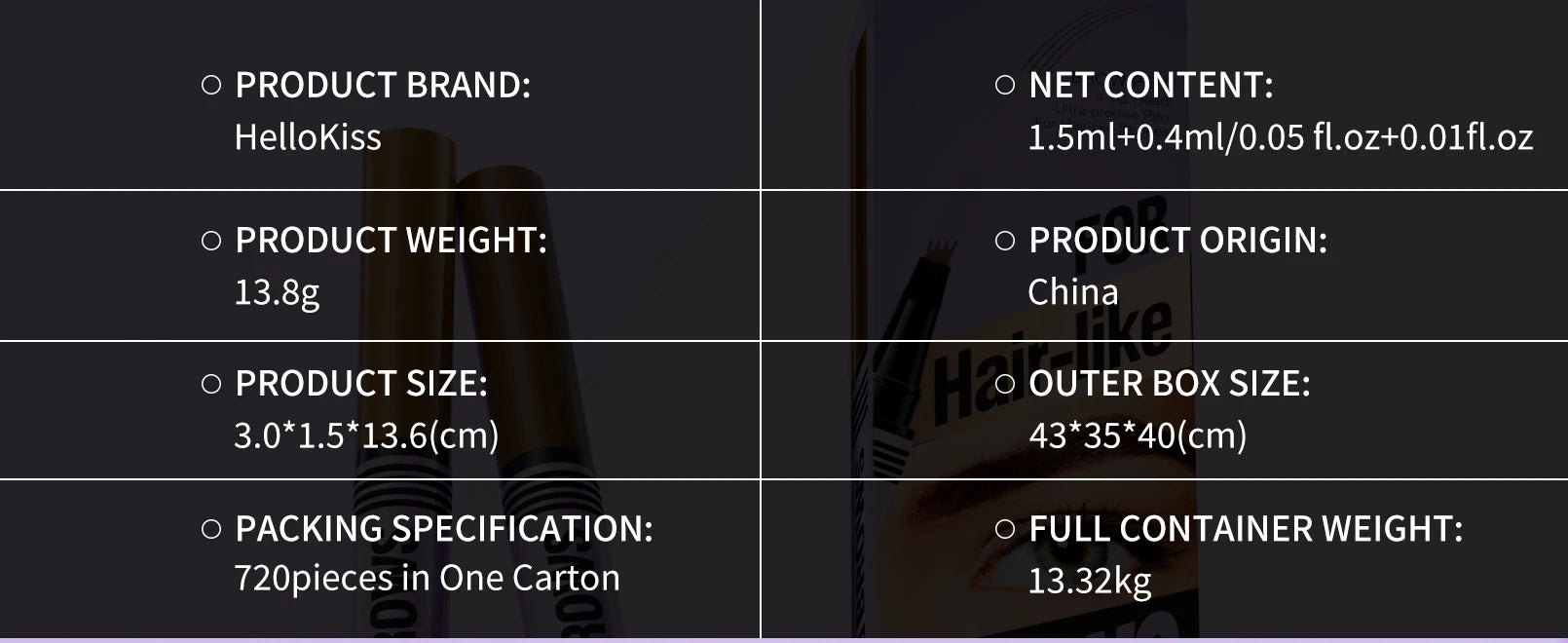 Waterproof Eyebrow Pencil 2in1 Liquid Gel Pen Long Lasting Cream Makeup Kit Four Claw Double End Natural Brow Styler