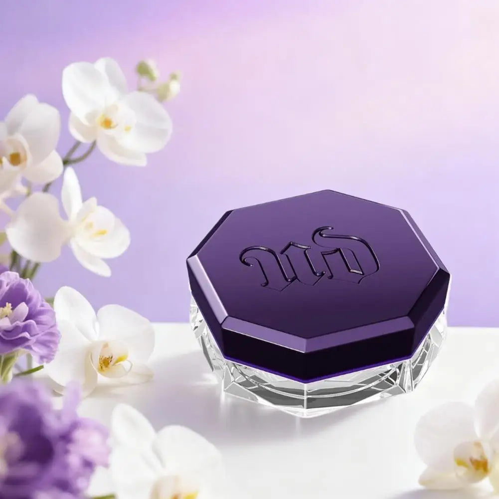 10g Meteorite Fine Setting Powder With Makeup Brush Set - Strong Powder Gripping Soft Cosmetic Brush Loose Powder Face Makeup