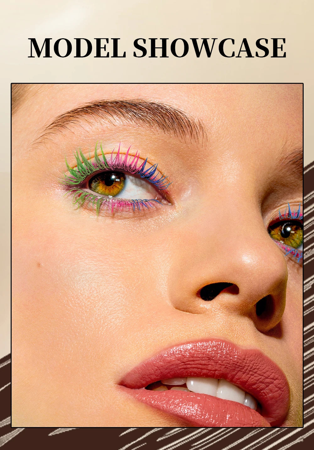 1PC color mascara  is refreshing, non greasy, non smudging, non caking, smooth, easy to apply, and natural curling