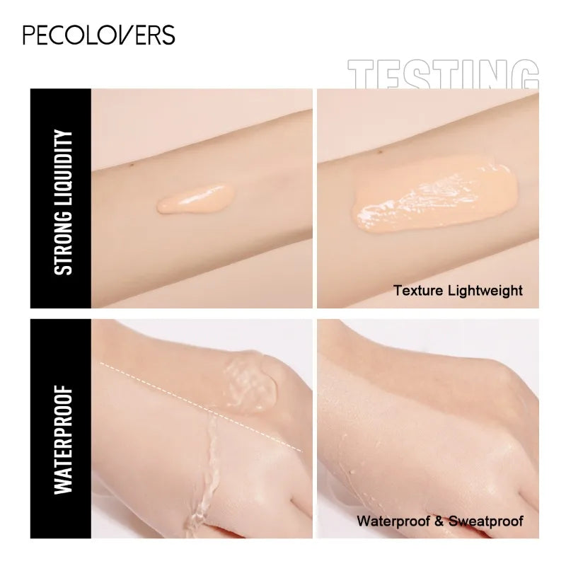 Facial Liquid Foundation 30ml High Coverage Waterproof and Sweatproof Concealer Makeup Foundation Liquid Foundation Makeup