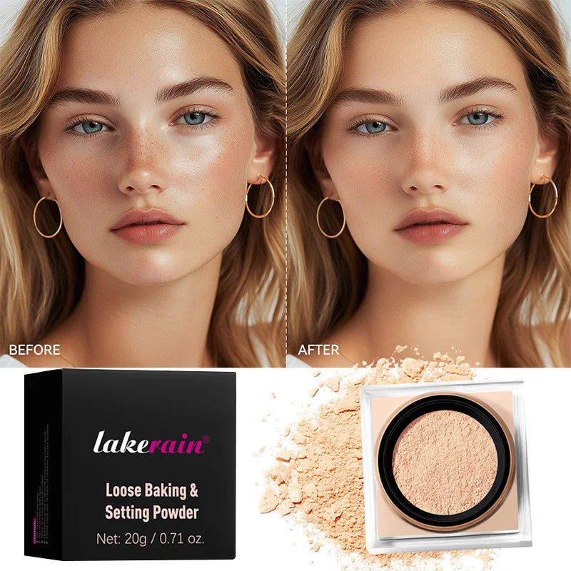 Setting Powder Long-lasting Waterproof Light Breathable Evens Out Skin Oil-controlling Matte Luxury Brighten Skin Setting Powder