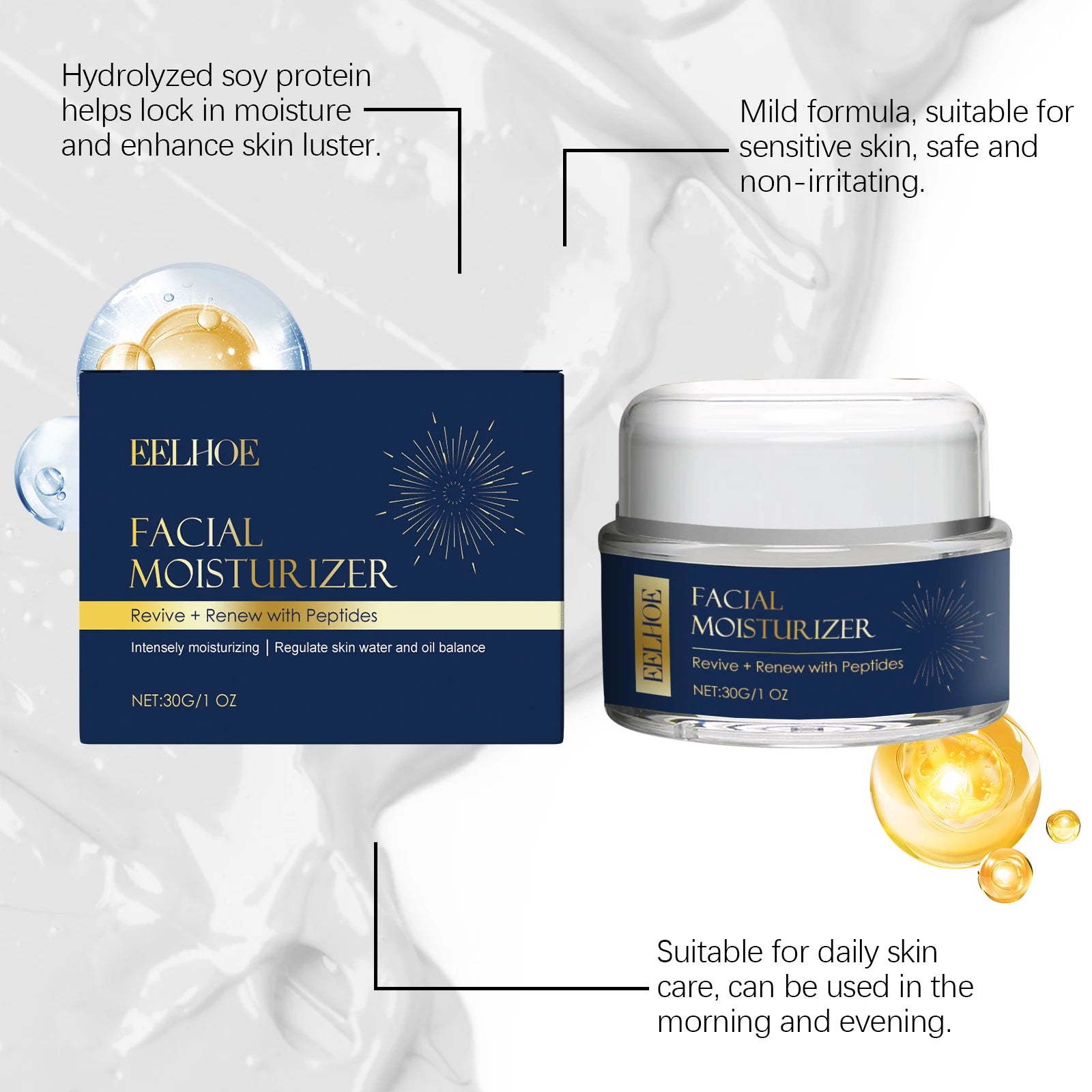 Facial Moisturizer - A Moisturizing & Hydration-Locking Facial Cream for Nourishing, Lifting, Repairing Skin