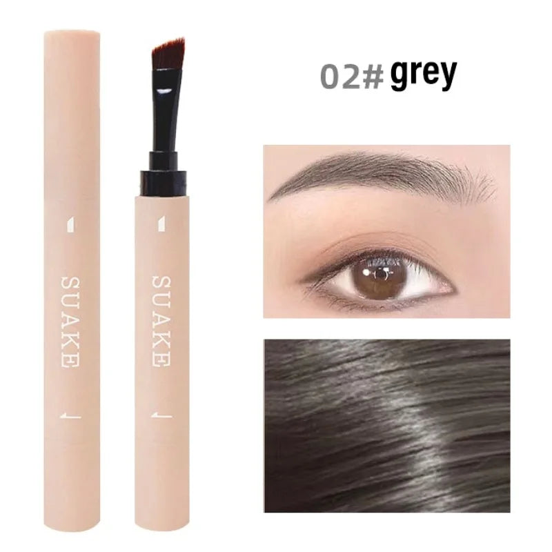 Double-ended eyebrow gel, waterproof, sweat-proof and smudge-proof, eyebrow pencil with brush