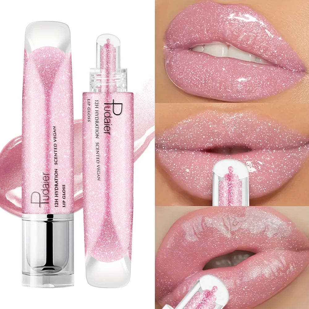 Waterproof Lip gloss, Shine, Long-Lasting, Moistening, Non-Sticky Paste, Easy Application& carry, Glamour lip makeup