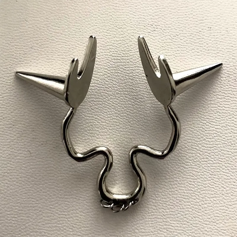 Fake Piercings Nose Hoop Punk Pointed Cone Nose Ring Jewelry Unisex Gothic Nasal Ring Street Rock Design Accessories Gift