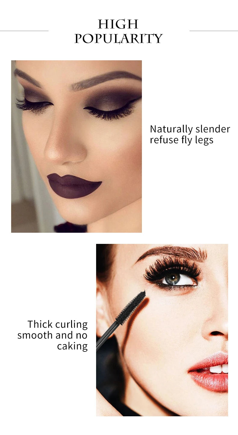 QIC Mascara with Large Brush Head, Easy to Apply, Non-Clumping, Non-Fading