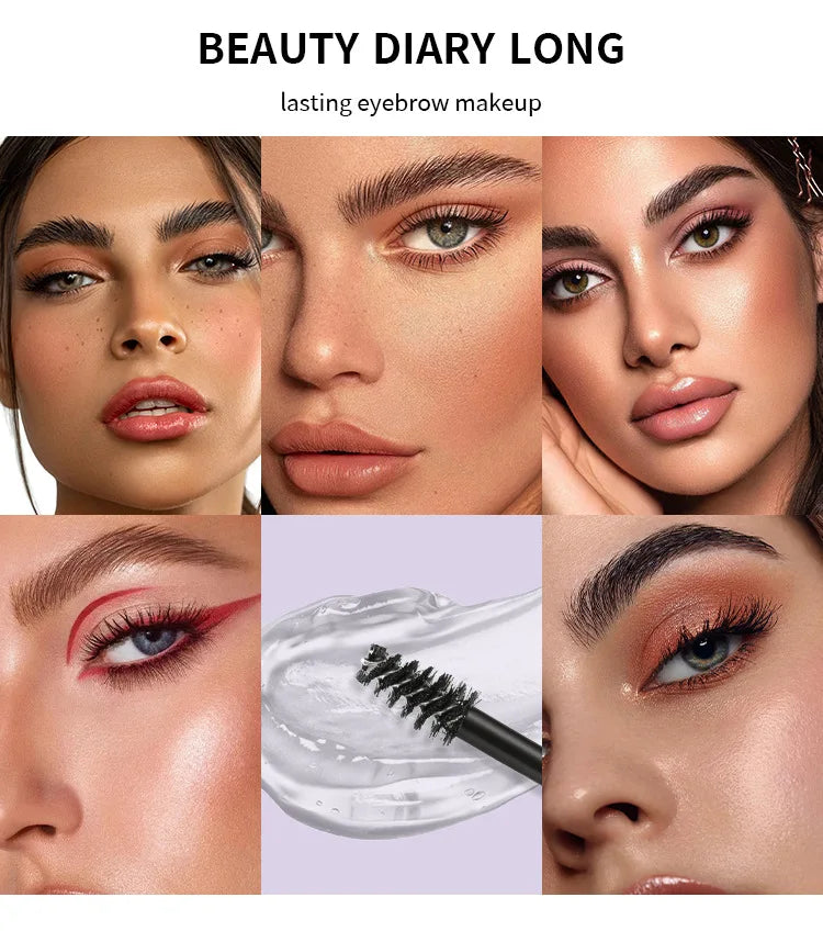 Eyebrow Shaping Gel Waterproof Natural Transparent Long Lasting Quick-drying 3D Wild Eyebrow Glue Professional Makeup Cosmetic